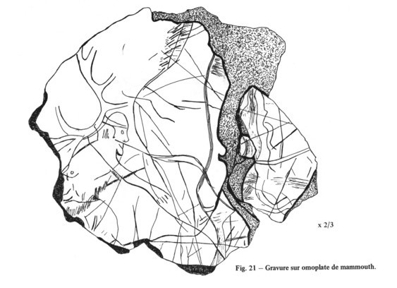 Galets et os gravés magdaléniens de la grotte de la Colombière (Neuville sur Ain / Poncin) Captur45