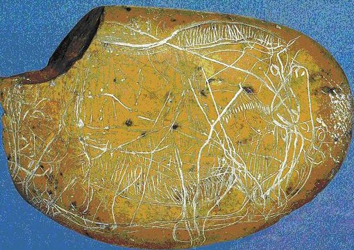 Galets et os gravés magdaléniens de la grotte de la Colombière (Neuville sur Ain / Poncin) Galet-11