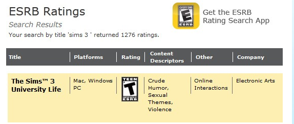 [Noticia] Los Sims 3 "Movida en la facultad" clasificado por la ESRB Captur12