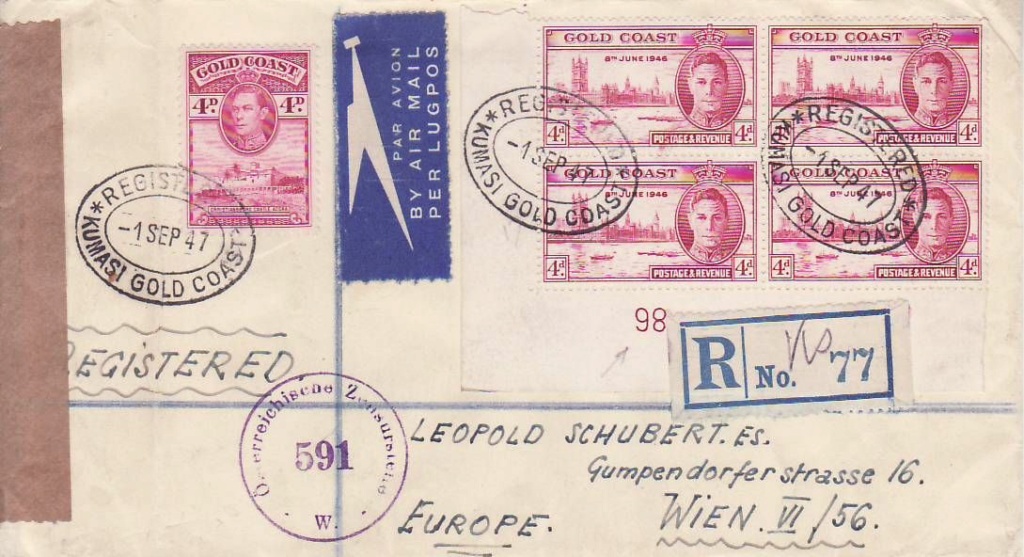 nach - Post von seltenen Länder nach Österreich 1946 bis 1953 5_2_go10