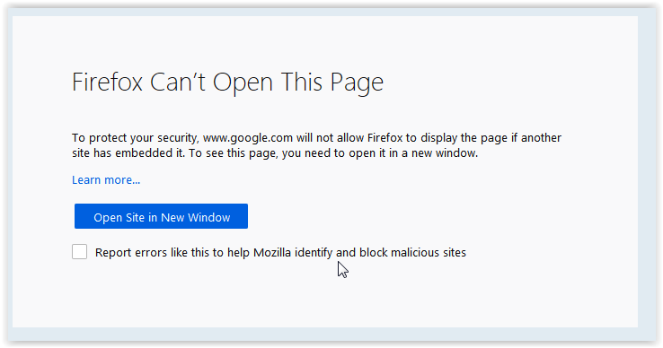 Firefox can't open this page Screen37