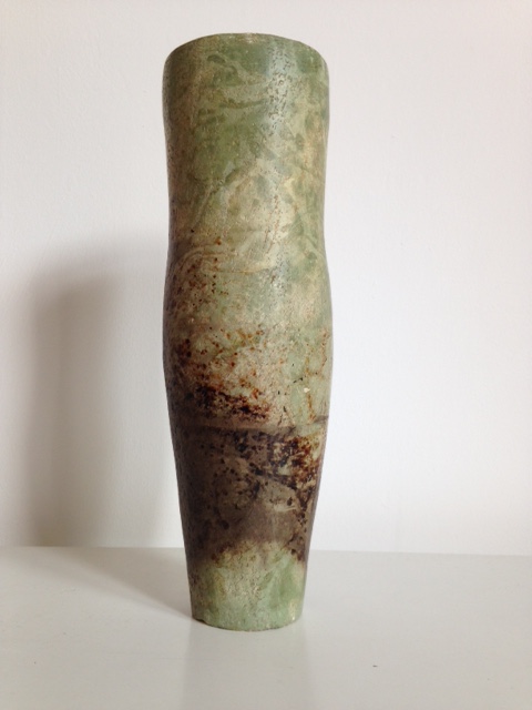 Marked Hand Built  Contemporary vase - Unusual matt glaze   Img_5013