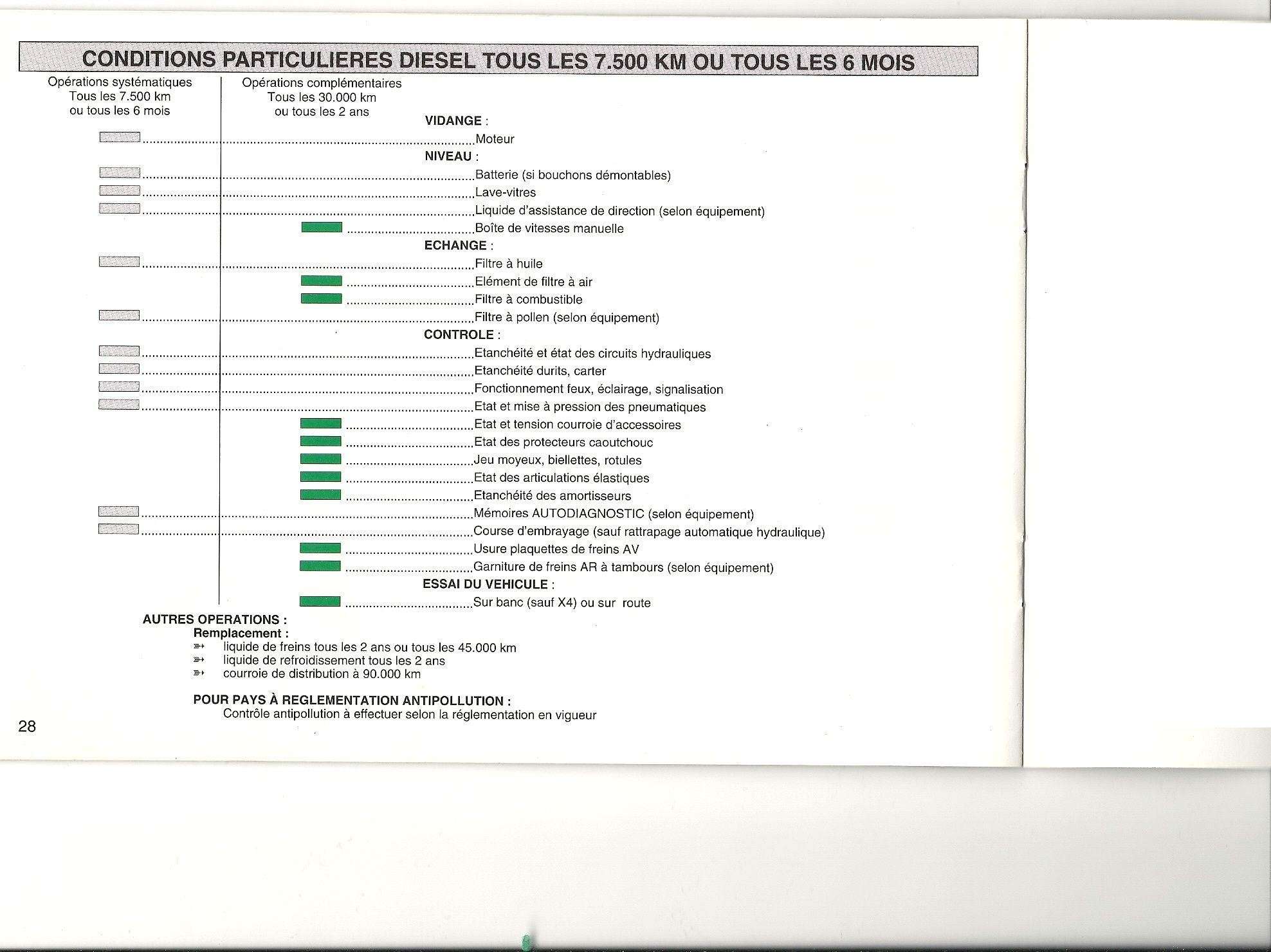 Plan / Préconisations d'entretien constructeur essence et diesel Numari15