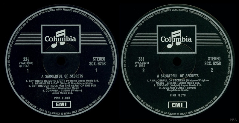 A Saucerful of Secrets Labels23