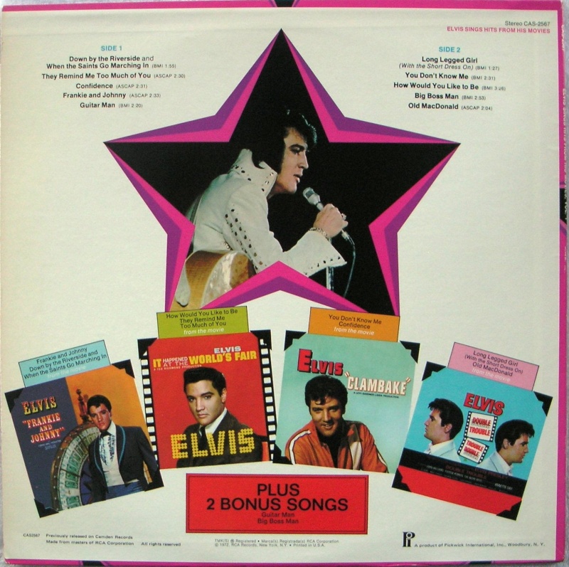 ELVIS SINGS HITS FROM MOVIES 4a10