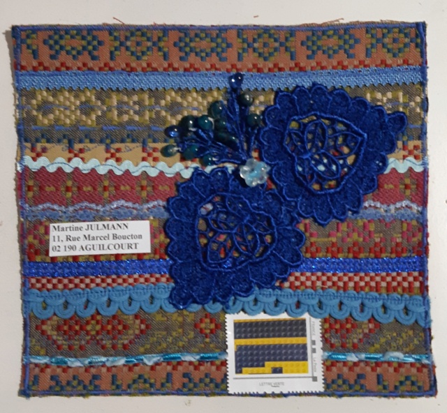 Série Mail Art tout en textile  Jamari21