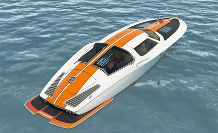 Speed boat with the classic design cues from a 1963 Corvette split window coupe - Swedish designer Bo Zolland takes 05150810