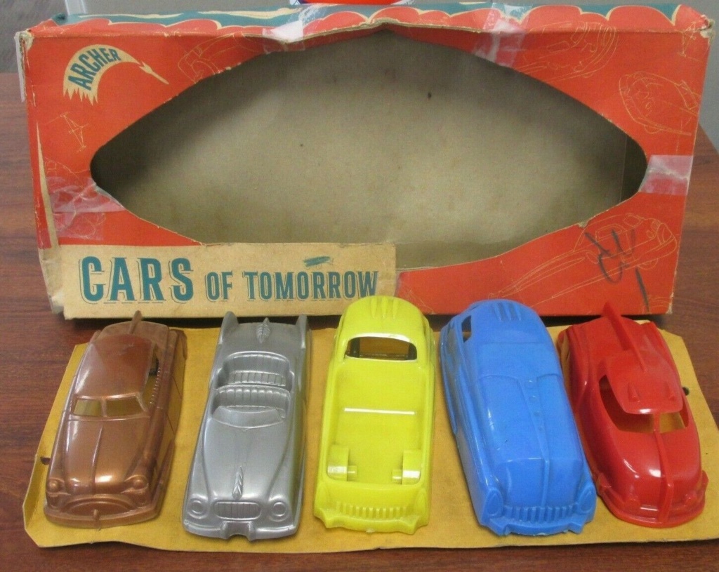Cars of tomorrow -  plastic futuristic car - early 1950s - archer 141