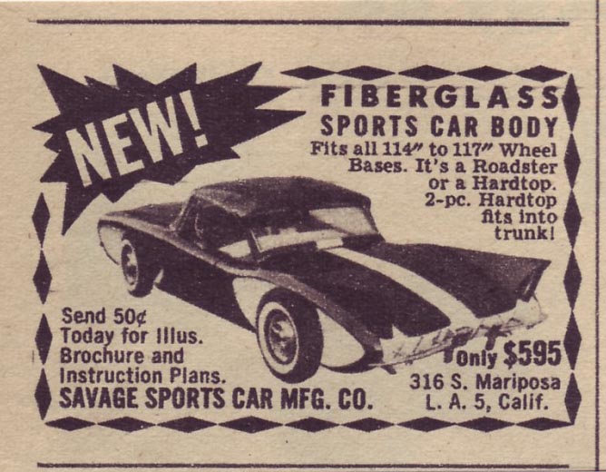 Jim Webb - Savage - Custom Sport car fiberglass 1959_j10