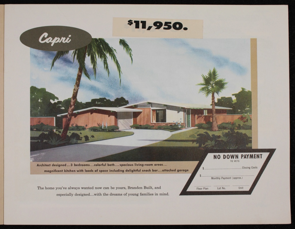 TROPICANA VILLAGE HOMES. San Jose. 1958. 2001-111