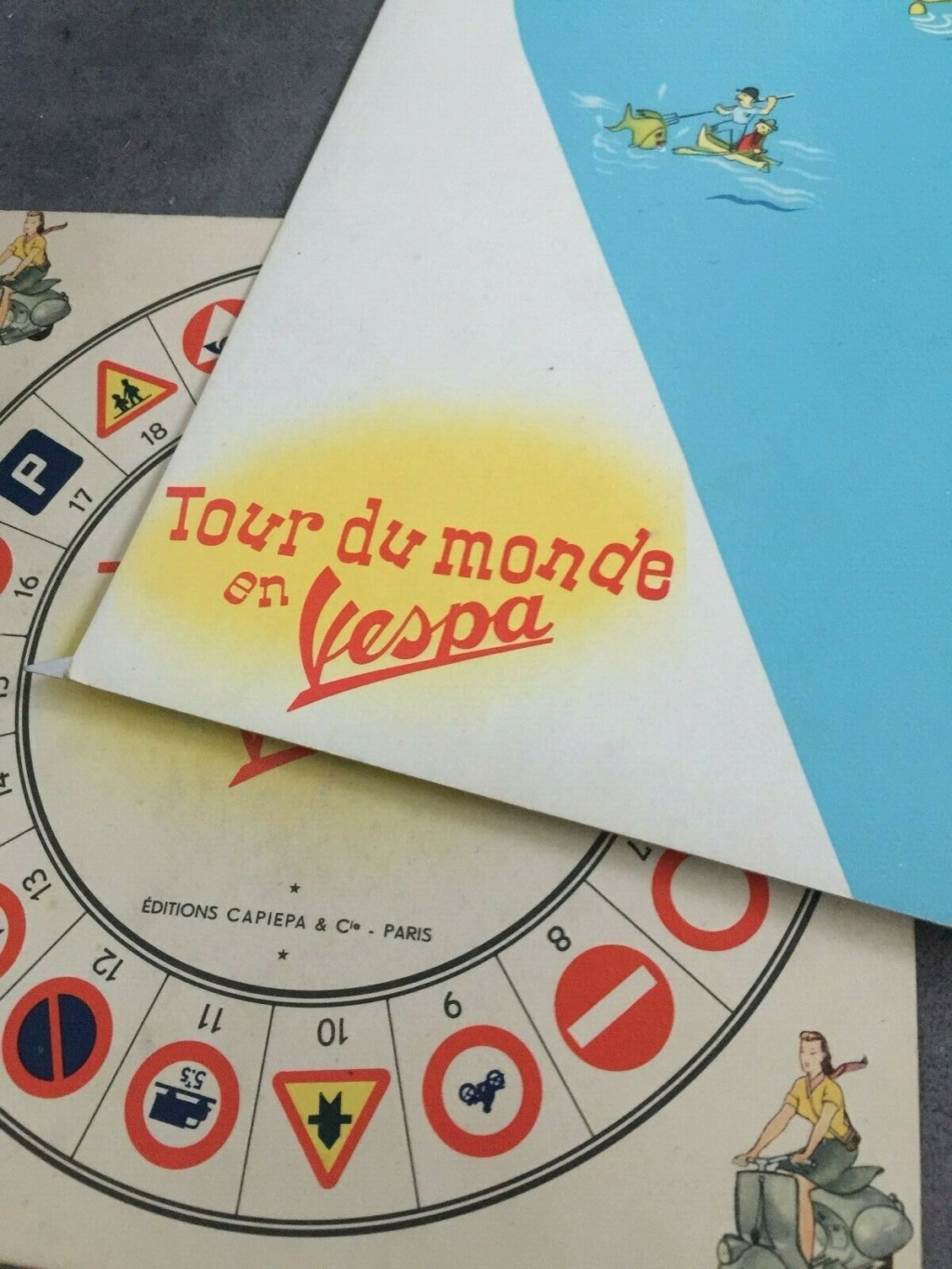 Tour du Monde en Vespa - Jeux de société en valise années 50 - 60 5v10