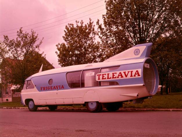 Citroën Type 55 - Charbonneaux / LEFFONDRE" 1955/56 - Camion fusée frigeavia Teleavia - Cirque Pinder 62810