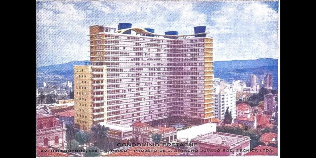 Bretagne building in Higienópolis neighborhood, São Paulo state, Brazil. 1959 built by João Artacho Jurado 90176410