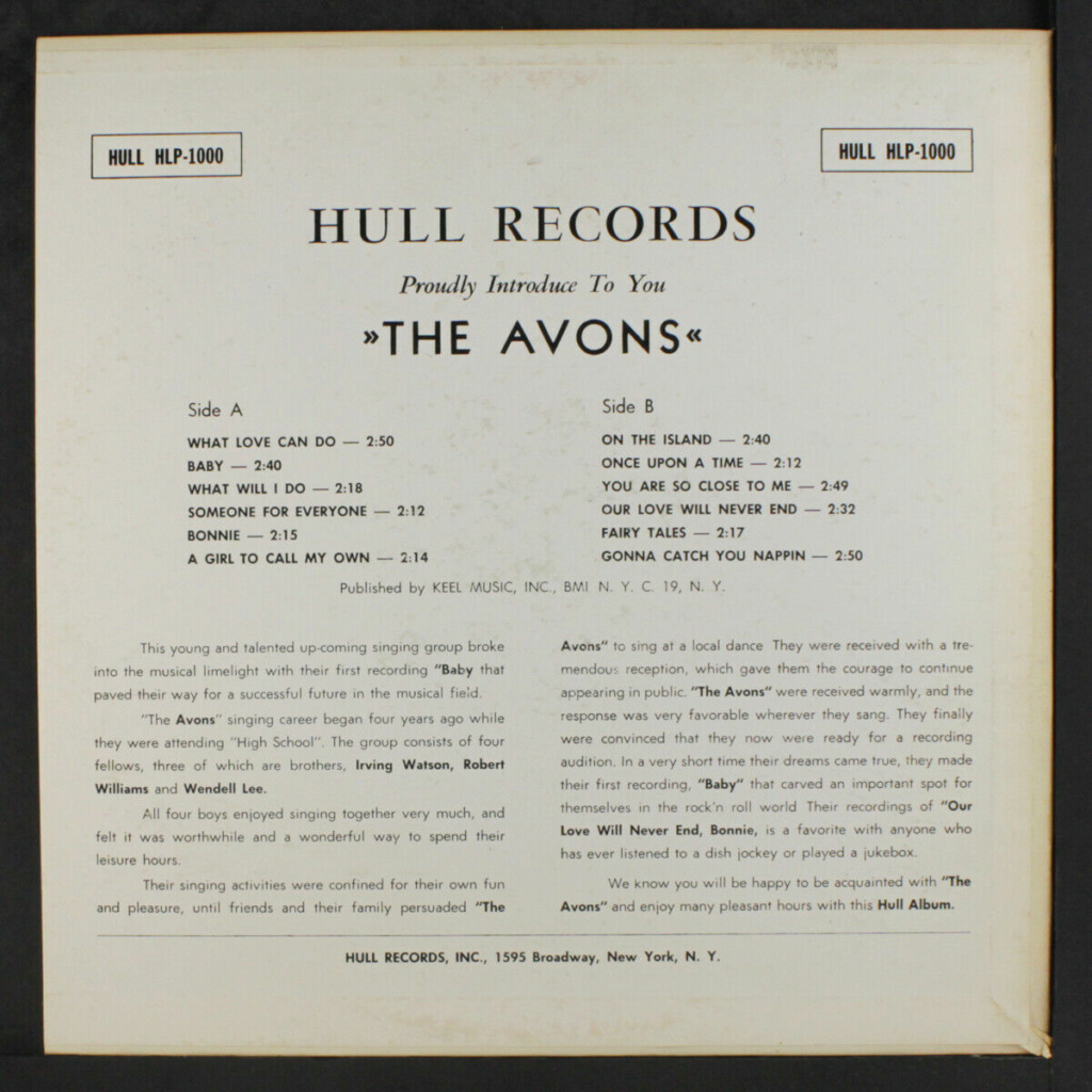 Avons : The Avons LP - Hull records Avons_11