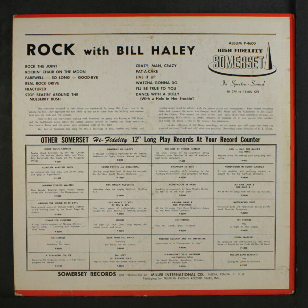 Bill Haley & Comets: Rock With Bill Haley And The Comets LP - Somerset records Bill_h13