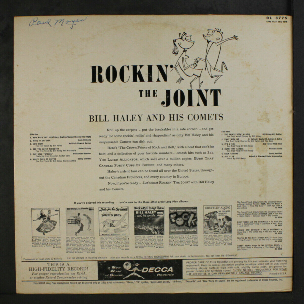 Bill Haley: Rockin 'The Joint ! LP - Decca records Bill_h19
