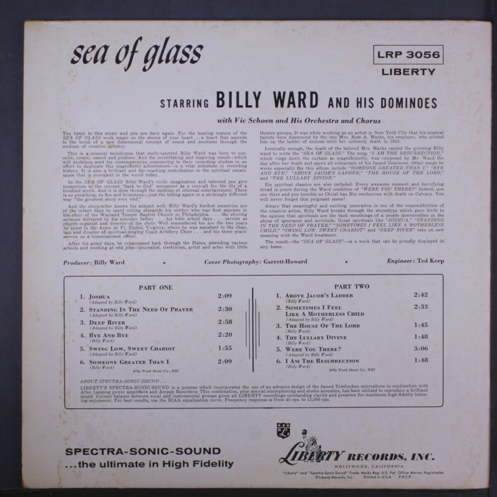 Billy Ward & Dominos: Sea of glass LP - Liberty records Billy_15
