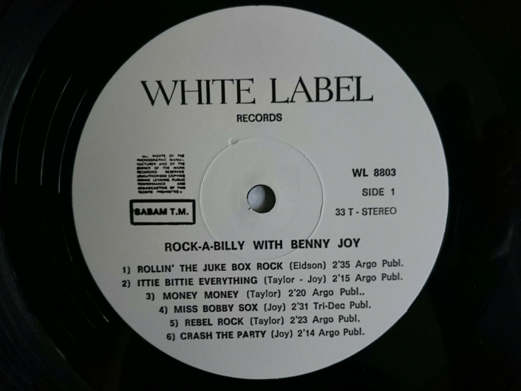Benny Joy - Rock-A-Billy With - Original 50's recordings -  White Label Bj10