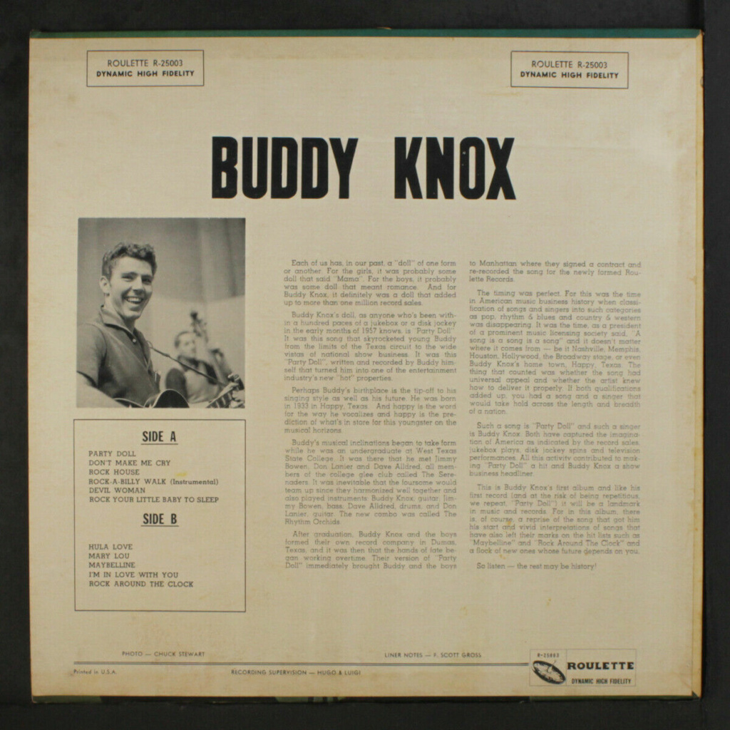 Buddy Knox: Buddy Knox LP - Roulette records Buddy_14