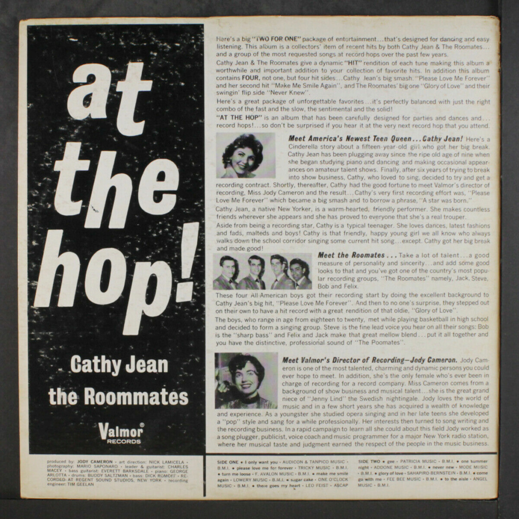 Cathy Jean & Roomates: At The Hop LP - Valmor records Cathy_11
