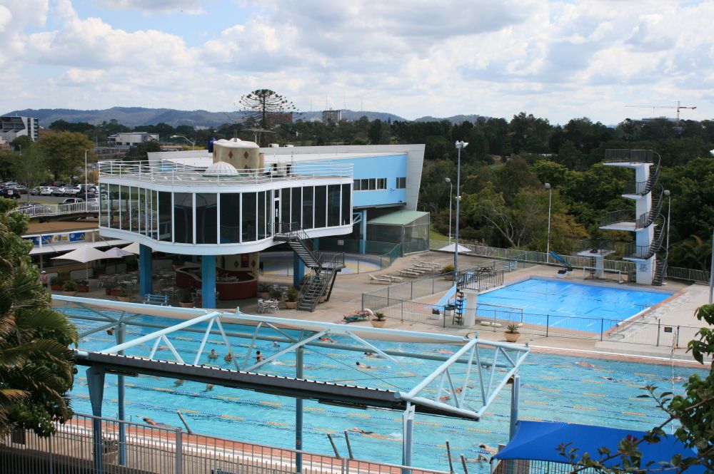 Centenary Pool at Spring Hill, designed by architect James Birrell. Brisbane - Australie. 1959 Centen10