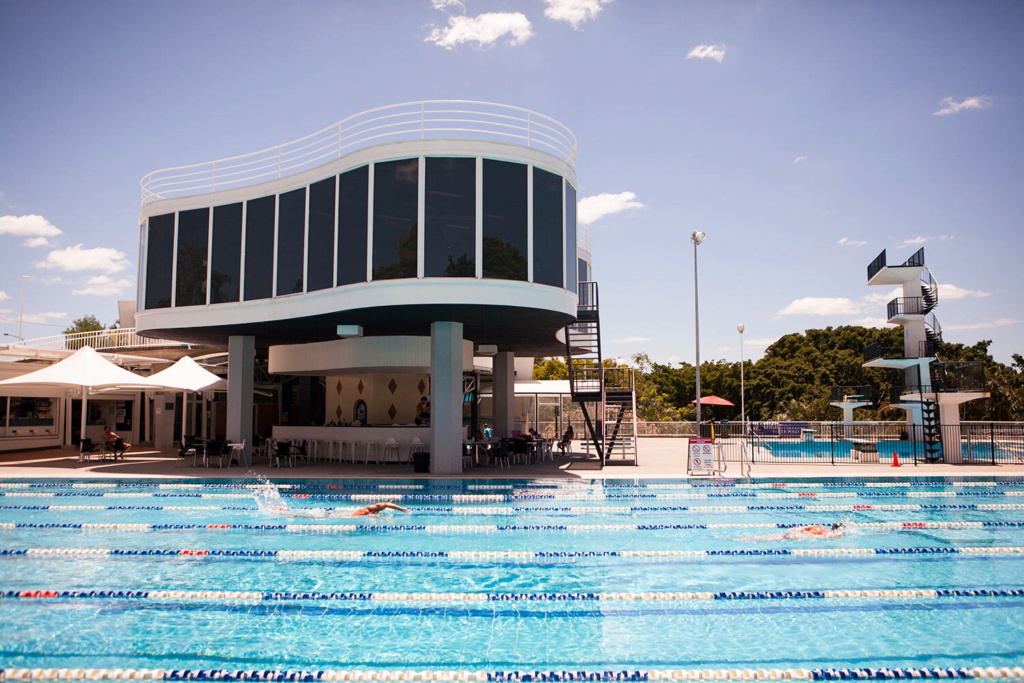 Centenary Pool at Spring Hill, designed by architect James Birrell. Brisbane - Australie. 1959 Centen11