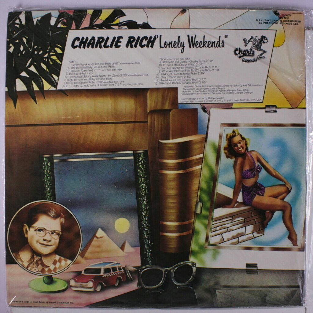 Charlie Rich -Lonely Weekends LP Sonopresse - Charly - Sun Charli14