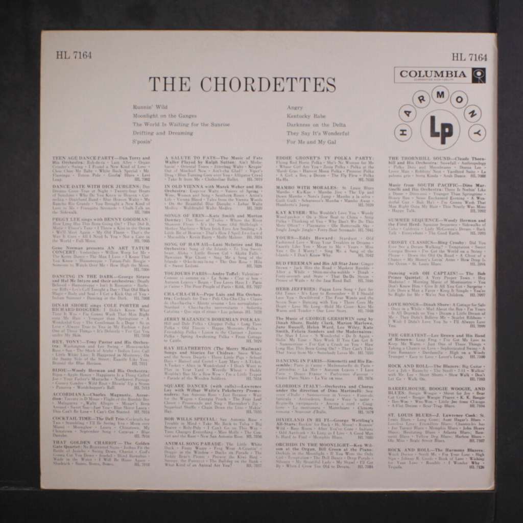 CHORDETTES: Drifting And Dreaming LP - Columbia records Chorde11