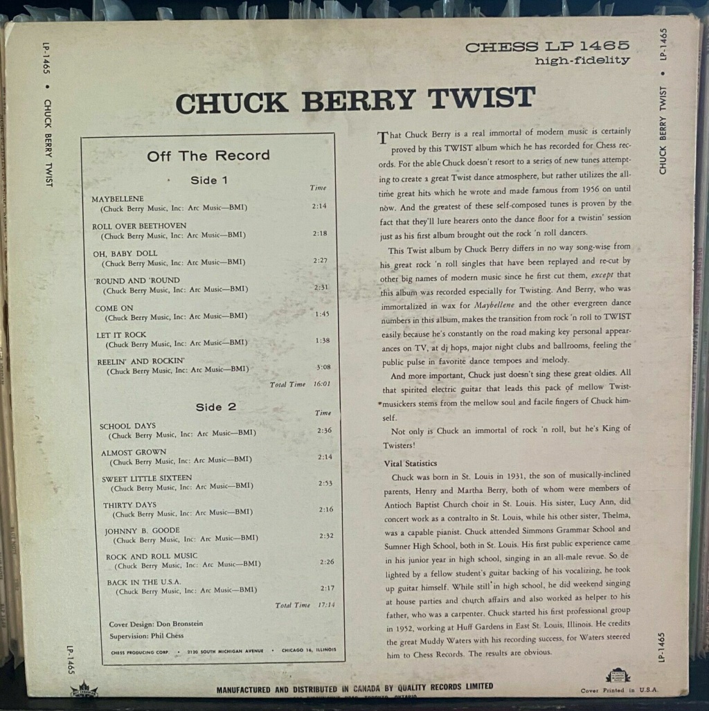 Chuck Berry -  LP Twist - Chess Records Chuck_11