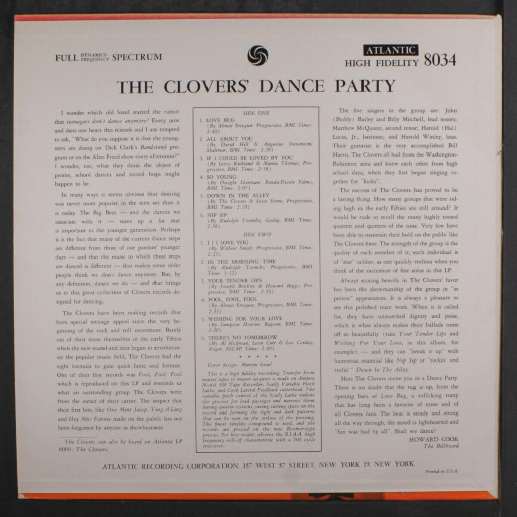 Clovers - Dance party - Atlantic records Clover13