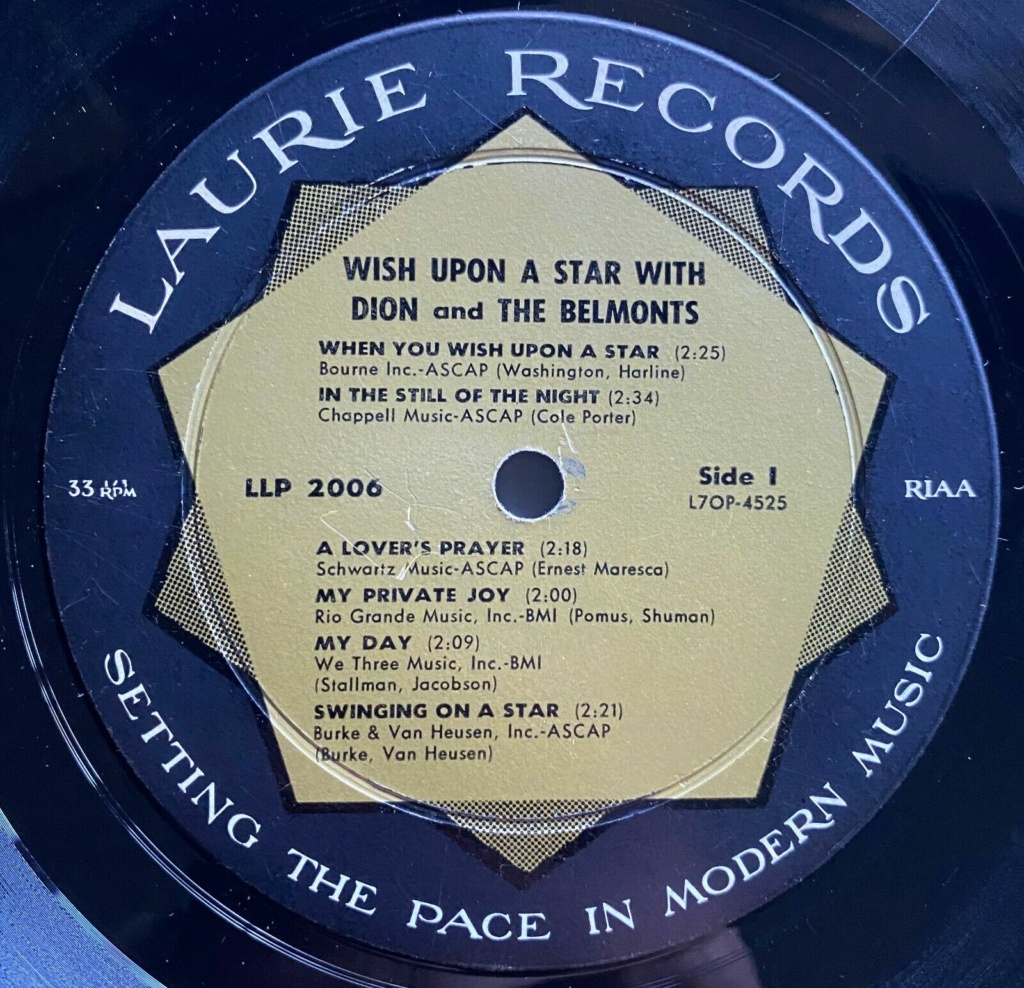 Dion and the Belmonts - LP Wish Upon A Star - Laurie records Dab310