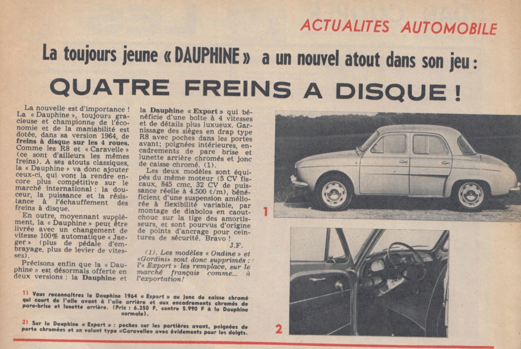 Le Journal de Tintin - de 1959 à 1964 les articles sur l'automobile et la moto Dauphi10