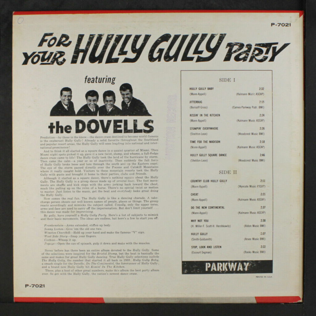 DOVELLS: For your hully Gully Party LP - Parkway records Dovell15