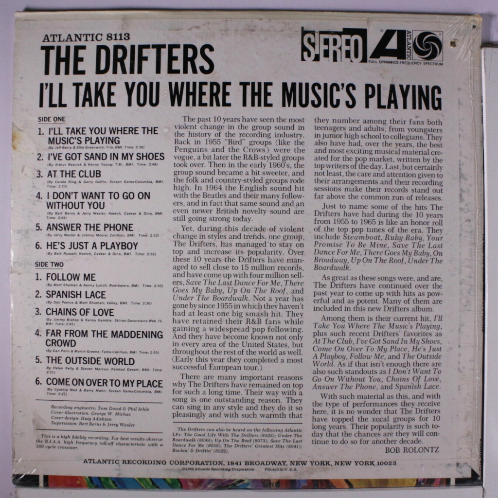 Drifters: I'Ll take you Where The Music's playing LP - Atlantic records Drifte13