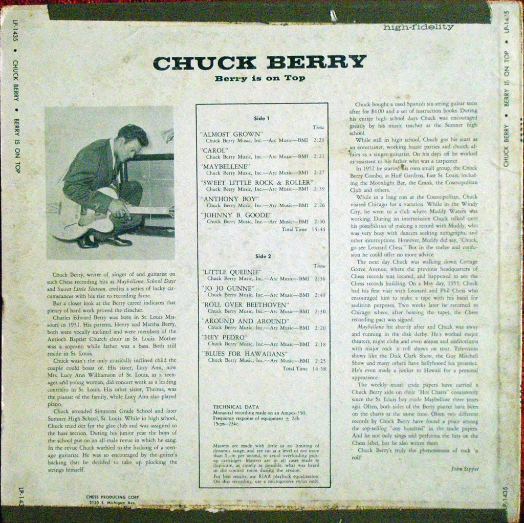 Chuck Berry - One Dozen Berrys - Chess records - lp-1432 - 1958 Dsc09014