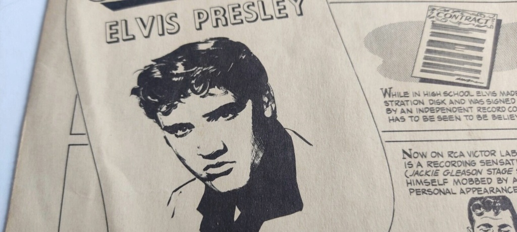 ELVIS PRESLEY US 45 dj promo cartoon cover 1955 This Is His Life RCA 47-6357 Elvis116