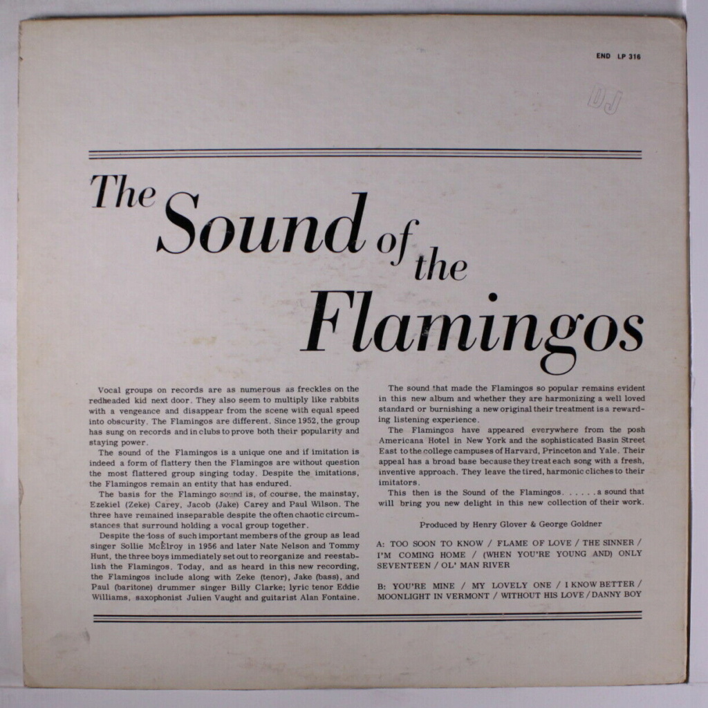 Flamingos: The Sound Of the Flamingos LP - End records Flamin13