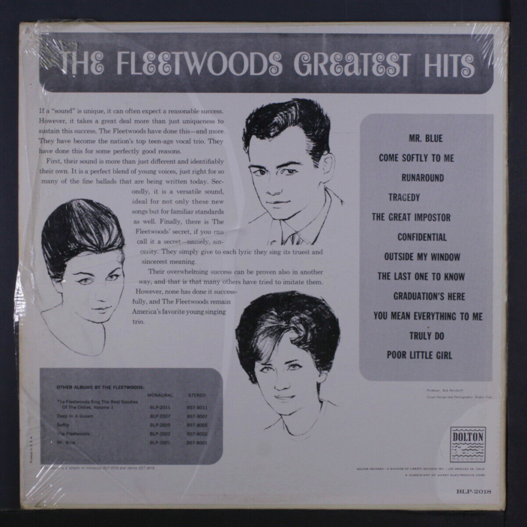 Fleetwoods - Greatest hits - Dolton records Fleetw13
