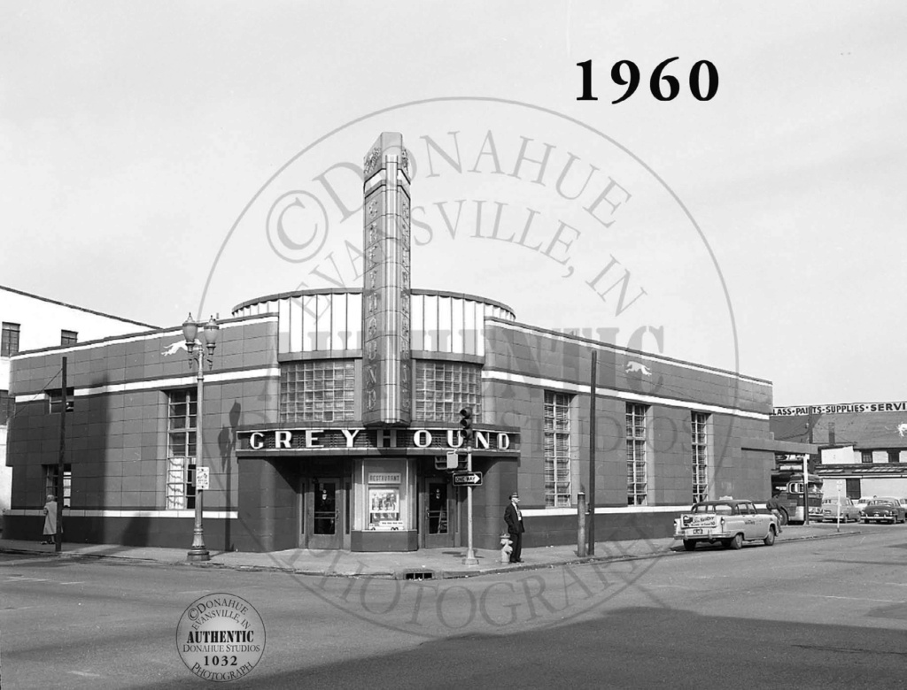 1937 Greyhound bus station - Streamline art deco - 222 Sycamore Street, Evansville, Indiana - BRU burgers Greyho10