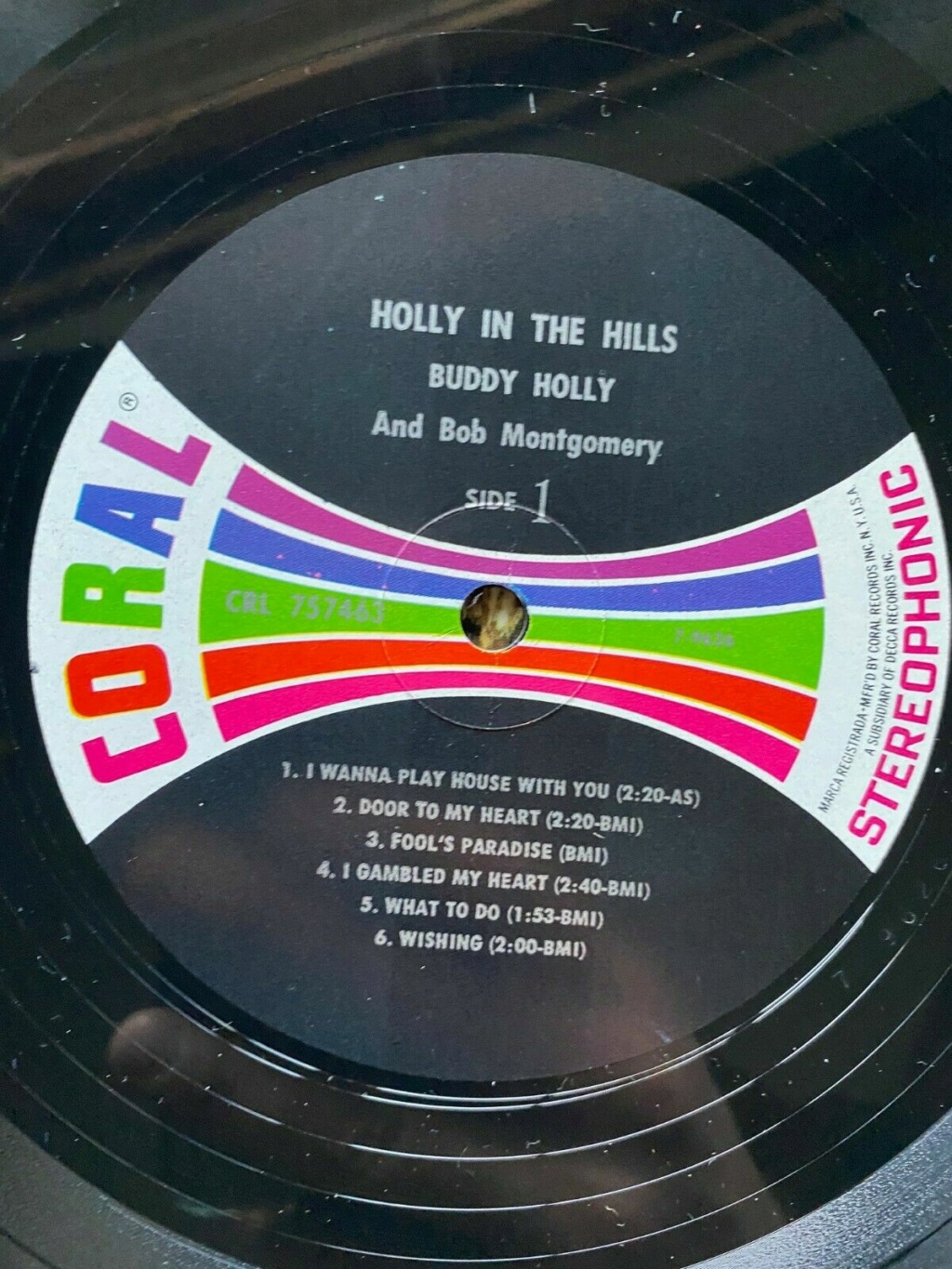 Buddy Holly - LP in the Hills - Coral records Hollyh12