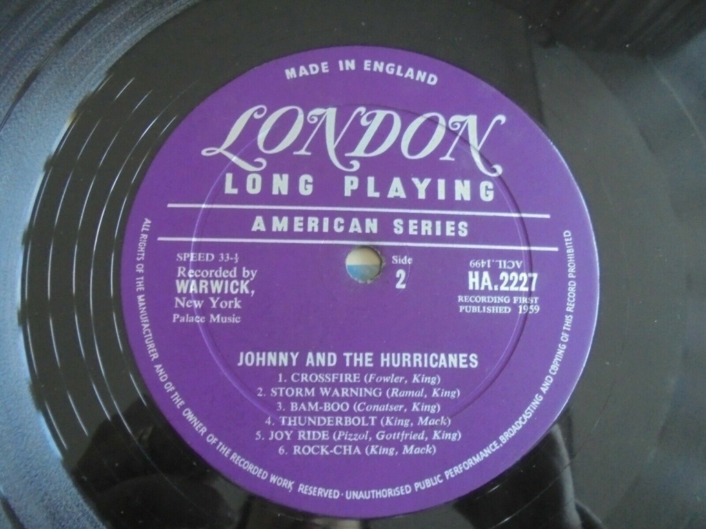 Johnny & The Hurricanes - Same 1959  LP LONDON Warwick Hursto17