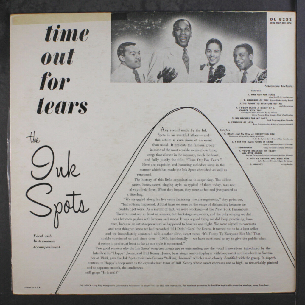 INK SPOTS: Time Out For Tears LP - end records Ink_sp11