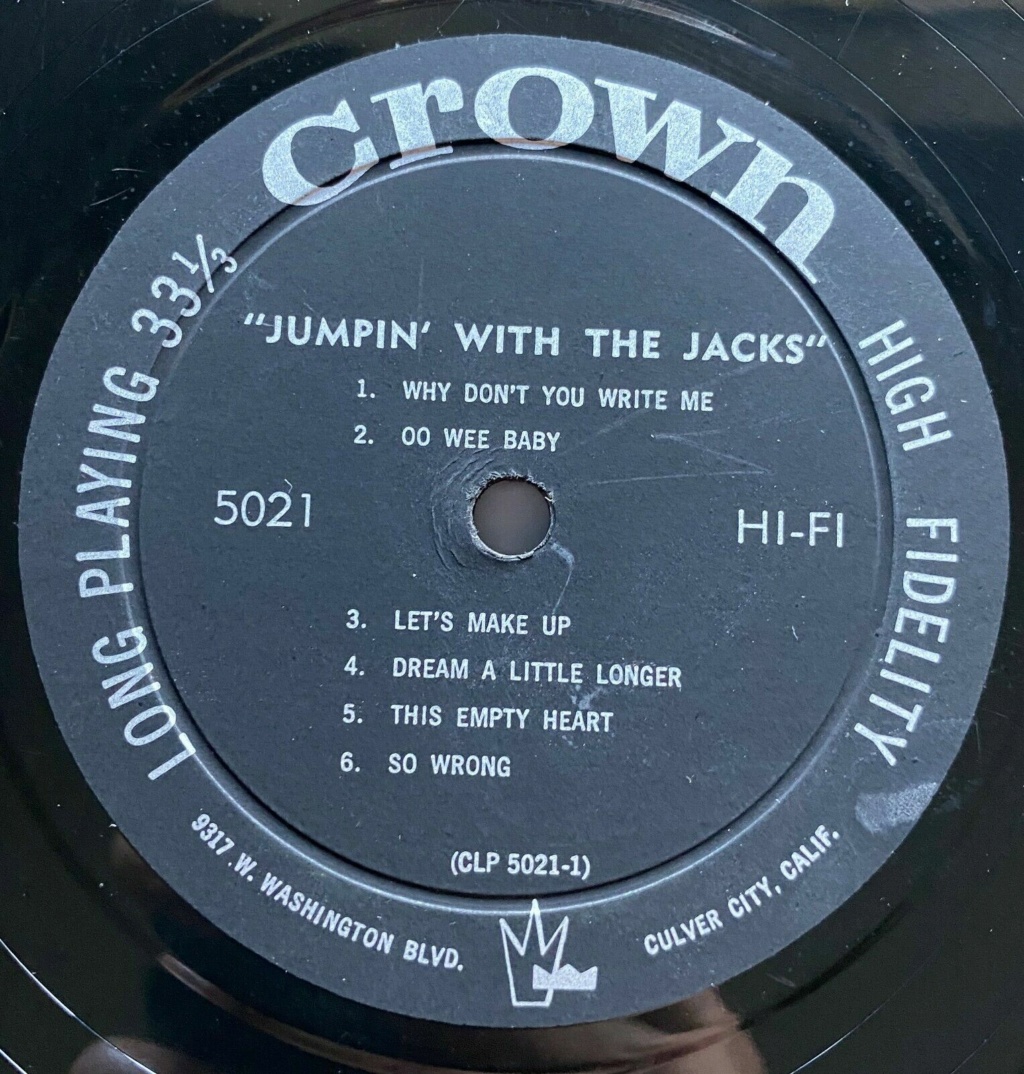 JACKS - LP Jumpin with the Jacks - Crown records Jacks_14
