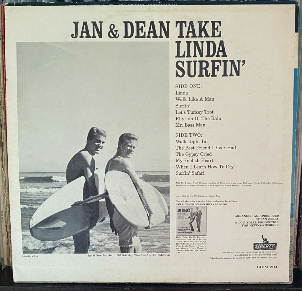 JAN & DEAN - LP Take Linda Surfin' - Liberty records Jan__d11