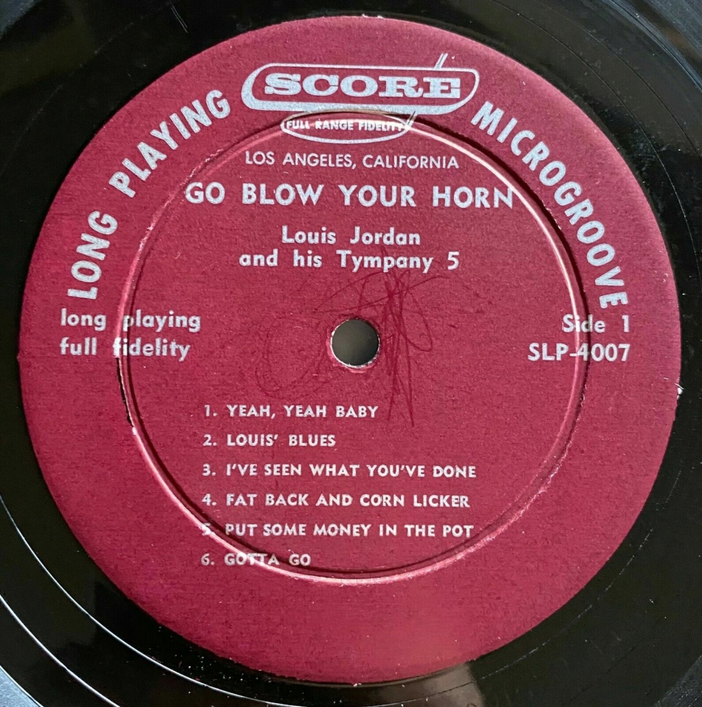 Louis Jordan  and his Tympany 5 - LP GO blow your Horn - Score records Louis_12