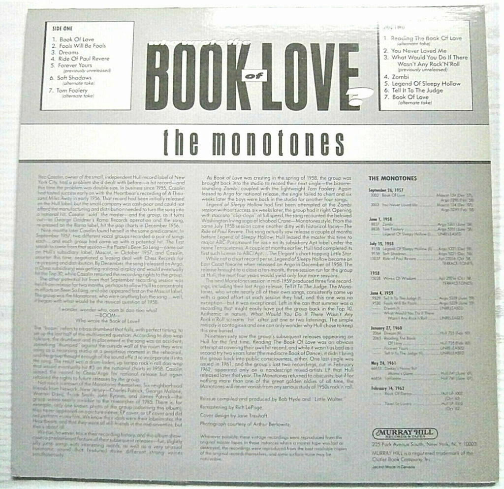 THE MONOTONES - Who wrote the book of Love? - Murray Hill - 000180 Monoto11