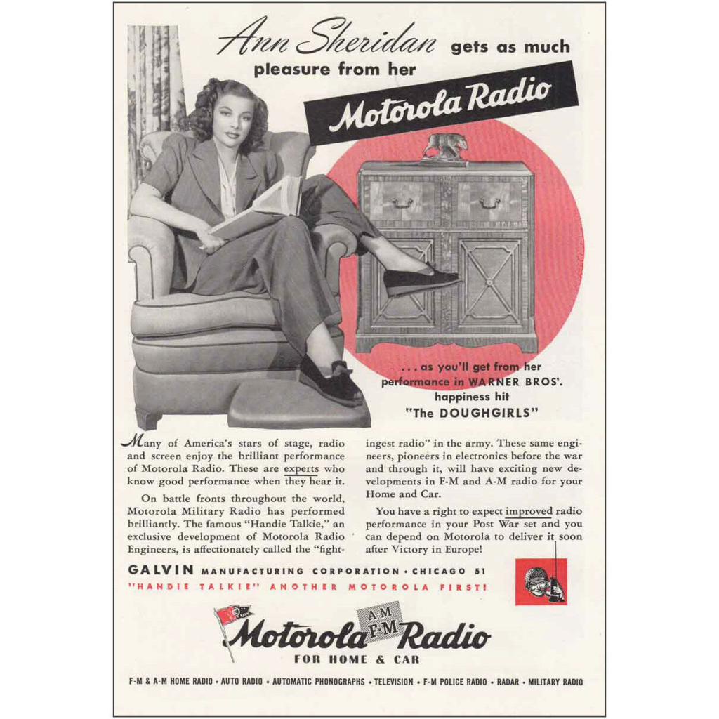 Motorola Radio & Television vintage ads - publicités années 50 Motorola Motoro15