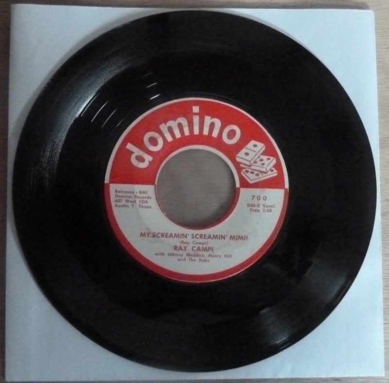 Ray Campi - Domino records 1959 My screamin mimi,  With you 45 rpm N10