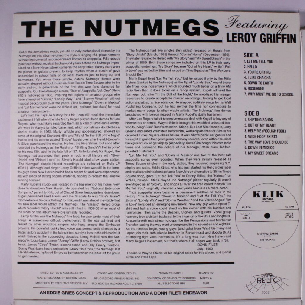 Nutmegs featuring Leroy Griffin - Relic Nut210