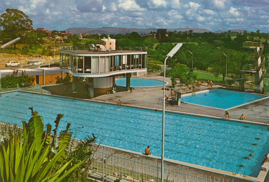 Centenary Pool at Spring Hill, designed by architect James Birrell. Brisbane - Australie. 1959 Pc037710